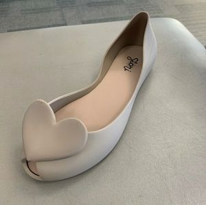 Tan Jelly Heart Flats/Slides